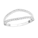 Patterned - 925 Sterling Silver Rings with CZ SD23269
