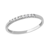 Round - 925 Sterling Silver Rings with CZ SD25249