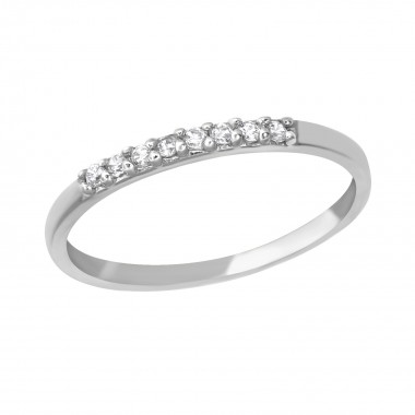 Round - 925 Sterling Silver Rings with CZ SD25249
