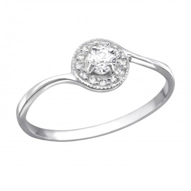 Round - 925 Sterling Silver Rings with CZ SD25255