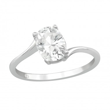Oval - 925 Sterling Silver Rings with CZ SD27269