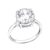 Round - 925 Sterling Silver Rings with CZ SD27271