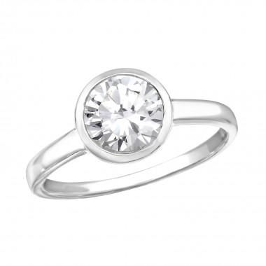 Round - 925 Sterling Silver Rings with CZ SD27272