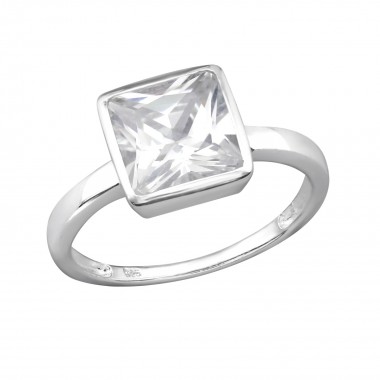 Square - 925 Sterling Silver Rings with CZ SD27273