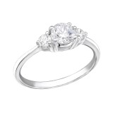 Rounds - 925 Sterling Silver Rings with CZ SD27274