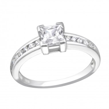 Square - 925 Sterling Silver Rings with CZ SD27278