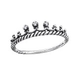 Crown - 925 Sterling Silver Rings with CZ SD27894
