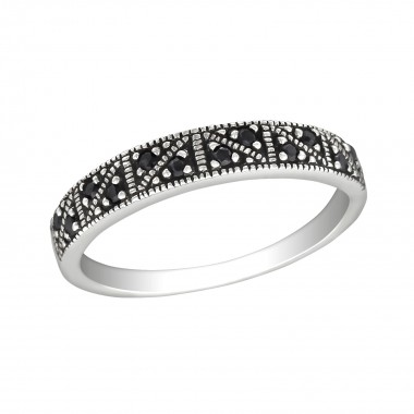 Patterned - 925 Sterling Silver Rings with CZ SD30145