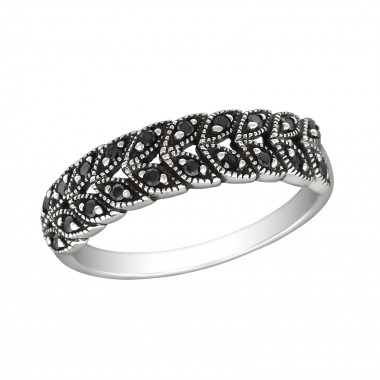 Patterned - 925 Sterling Silver Rings with CZ SD30153