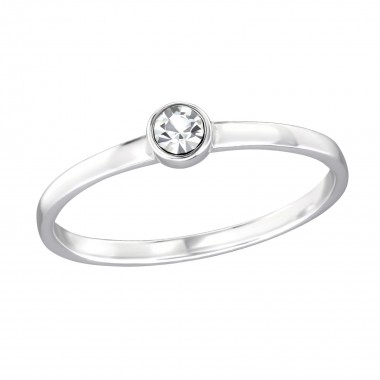 One Stone - 925 Sterling Silver Rings with CZ SD30537