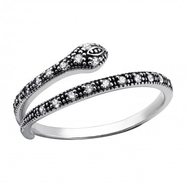 Snake - 925 Sterling Silver Rings with CZ SD30967