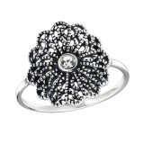 Flower - 925 Sterling Silver Rings with CZ SD30993
