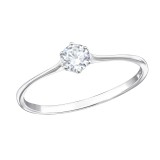 Solitare - 925 Sterling Silver Rings with CZ SD31085
