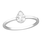 Pear - 925 Sterling Silver Rings with CZ SD31154