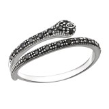 Snake - 925 Sterling Silver Rings with CZ SD31376