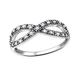 Infinity - 925 Sterling Silver Rings with CZ SD31583