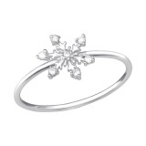 Snowflake - 925 Sterling Silver Rings with CZ SD33902
