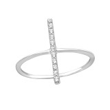 Bar - 925 Sterling Silver Rings with CZ SD33914