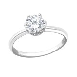 Solitaire - 925 Sterling Silver Rings with CZ SD33917