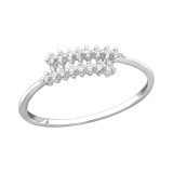 Spiral - 925 Sterling Silver Rings with CZ SD34180