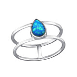 Teardrop - 925 Sterling Silver Rings with CZ SD34975