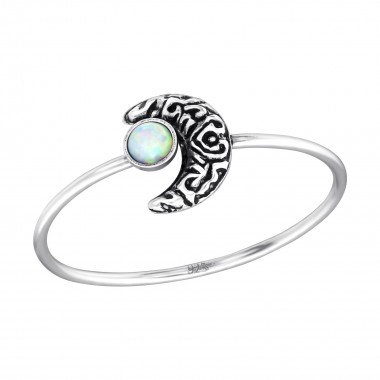 Moon - 925 Sterling Silver Rings with CZ SD35074