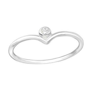 Solitaire - 925 Sterling Silver Rings with CZ SD35452