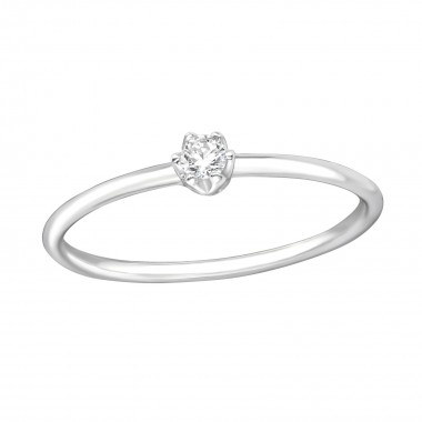 Solitaire - 925 Sterling Silver Rings with CZ SD35453