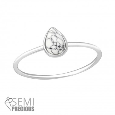Teardrop - 925 Sterling Silver Rings with CZ SD35719