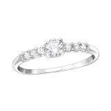 Solitaire - 925 Sterling Silver Rings with CZ SD36164