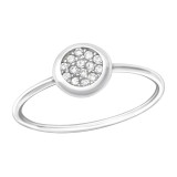 Round - 925 Sterling Silver Rings with CZ SD36166