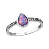 Teardrop - 925 Sterling Silver Rings with CZ SD36174