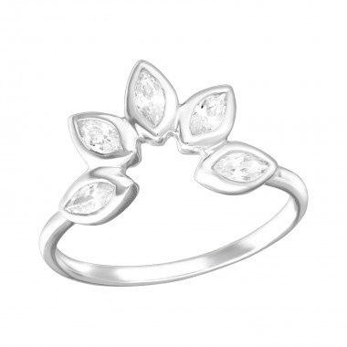Flower - 925 Sterling Silver Rings with CZ SD36414