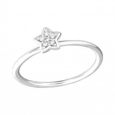 Star - 925 Sterling Silver Rings with CZ SD36415
