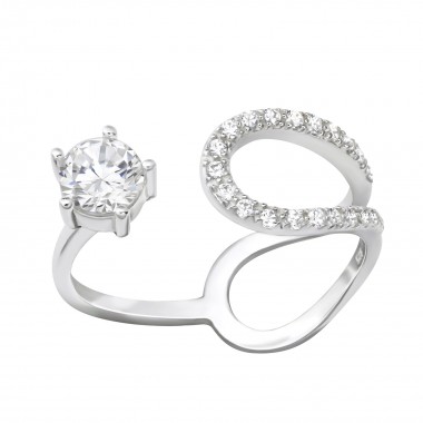 Open - 925 Sterling Silver Rings with CZ SD36532