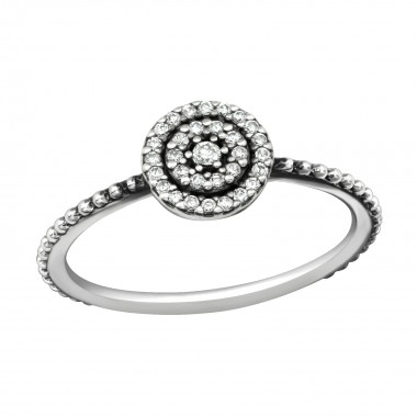 Round - 925 Sterling Silver Rings with CZ SD36868