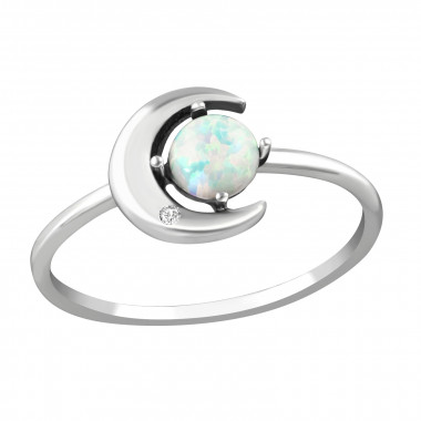 Moon - 925 Sterling Silver Rings with CZ SD36873