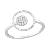 Round - 925 Sterling Silver Rings with CZ SD36881