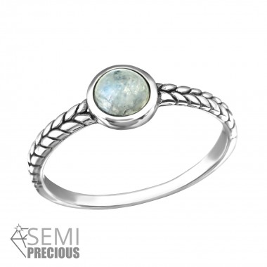 Oxidized - 925 Sterling Silver Rings with CZ SD37130
