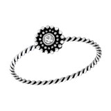 Flower - 925 Sterling Silver Rings with CZ SD37231