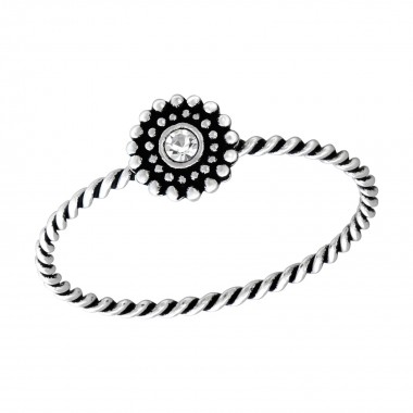 Flower - 925 Sterling Silver Rings with CZ SD37231