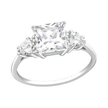Solitaire - 925 Sterling Silver Rings with CZ SD37240