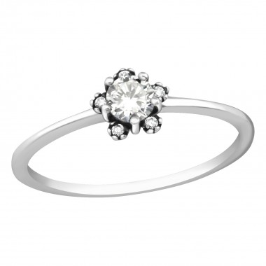 Flower - 925 Sterling Silver Rings with CZ SD37295
