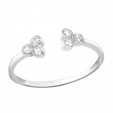 Open - 925 Sterling Silver Rings with CZ SD37393