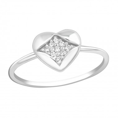 Heart - 925 Sterling Silver Rings with CZ SD37399
