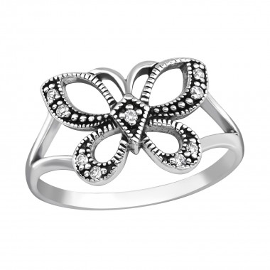 Butterfly - 925 Sterling Silver Rings with CZ SD37400