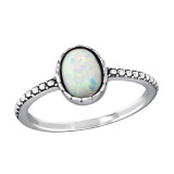 Oval - 925 Sterling Silver Rings with CZ SD37505