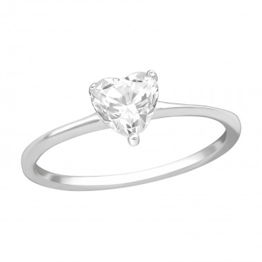 Heart - 925 Sterling Silver Rings with CZ SD38313