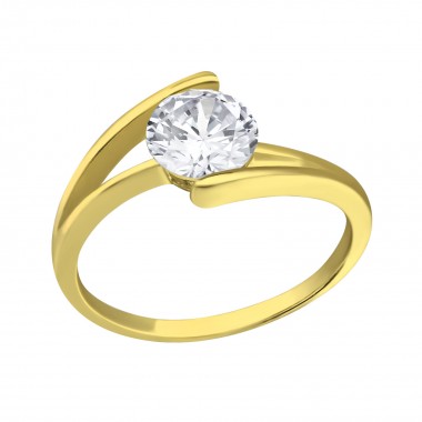 Solitaire - 925 Sterling Silver Rings with CZ SD38315
