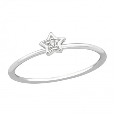 Star - 925 Sterling Silver Rings with CZ SD38367